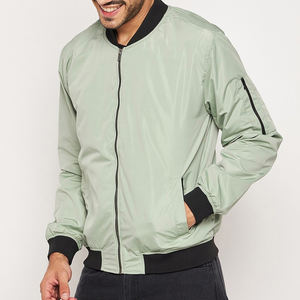 Bomber Homme Vestes Toile Mince Col Montant Poche Décoration Nouveau Style Offre Spéciale Veste D'hiver pour Homme - Product Image 4