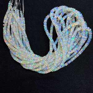 Collier de perles d'opale de feu multiples véritables Rondelle de perles à facettes Strand Nature Inspired Ethiopian Opal Bead Wholesale Factory Price - Product Image 4