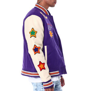 Chaqueta universitaria recortada de béisbol Retro Vintage unisex para hombre, chaqueta retro de chenilla americana bordada con logotipo personalizado para hombre - Product Image 3