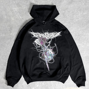 Sudadera de Felpa Francesa Personalizada de Alta Calidad para Hombre, Estilo Oversize con Hombros Caídos, Ropa Urbana con Capucha, Directo de Fábrica, Bordada - Product Image 2