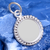 Composants de fabrication de bijoux DIY en argent sterling 925 faits à la main, coupelle ronde à bordure (Argent/Or/Or rose) pour pendentifs, bordure sphérique