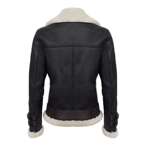 Acheter OEM ODM Logo personnalisé Vestes zippées en cuir véritable Ourlets côtelés Streetwear chaud d'hiver Vestes pour hommes - Product Image 3