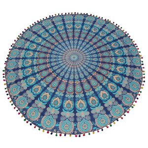 Tapisserie Hub Mandala Indien Belle Ronde Mandala Tapisserie Tenture Murale Jeter Plage Pique-Nique Couverture Ronde - Product Image 5
