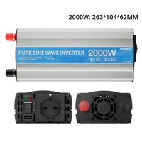 Générateur onduleur HOULI 4000W 12V 220V 24V à onde sinusoïdale pure, monophasé, 90% d'efficacité, pour maison, voiture, camping-car, 50/60Hz