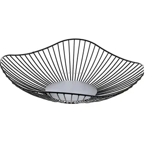 Classic Design Basket Large Storage Baskets For Bread Fruit Snacks Vegetables Black Color Fashion Fruit Bowl Table Decorate