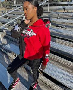 Venta al por mayor Puff impresión pulóver Unisex algodón sudadera sublimación logotipo personalizado bordado parche hombres sudaderas con capucha y sudadera conjuntos - Product Image 4