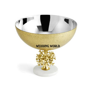 ชุดชามช็อกโกแลตทรงกลมสีทอง 2 ใบ สำหรับวางบนโต๊ะ ชามขนมหวานสุดหรู ขายดี ชามช็อกโกแลตแบบใหม่ - Product Image 3