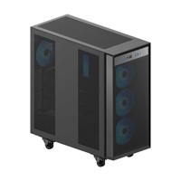 Caja de computadora SAMA PC de vidrio templado ATX CPU Gaming Gabinete de PC de escritorio Chasis de computadora con pantalla