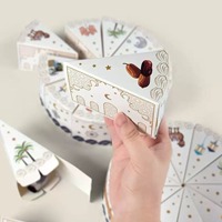 Boîte cadeau calendrier de compte à rebours islamique pour le Ramadan et l'Aïd avec motifs étoiles, lune et floraux, décorations de fête, cadeaux de fête du Nouvel An et de l'Aïd