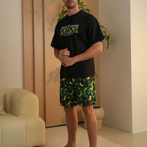 Wholesale 100% Cotton Mens <b>Twinset</b> Slim Fit Short Sleeves Crew Neck T-Shirts Shorts Embroidered Summer Collection Made Pakistan - Product Image 6