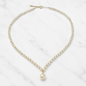 Collar de Perlas de Agua Dulce Naturales de Oro Sólido de 18K Cristiano para Mujer de JM Jewelry, 3.00~4.50mm para Regalos - Product Image 2