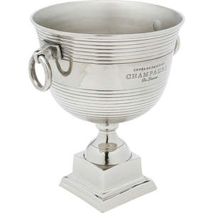 Logo personnalisé luxe grand aluminium argent métal Bar seau à vin refroidisseur carré cerf anneau poignées pour bière pour Champagne vin de glace - Product Image 2