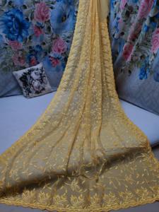 Bollywood Georgette Sari Collection para adultos Hilo hermoso y trabajo de piedra Swarovski con blusa - Product Image 2