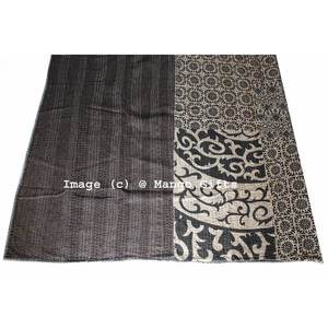 Twin Size Recycled Cotton Fabric Patchwork <b>Kantha</b> Vintage <b>Throws</b> Indian Style for Home Use Wholesale Lot - Product Image 4