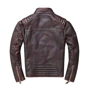 Design personnalisé Vente en gros Veste en cuir mode personnalisée de haute qualité Veste en cuir pour hommes - Product Image 2