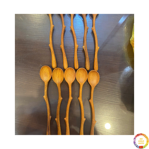 <b>Wooden</b> spoon natural acacia wood <b>cooking</b> and serving <b>utensil</b> handmade kitchen tool from Vietnam - Product Image 3