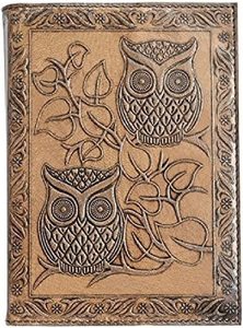 Cuaderno de cuero con estampado de búho hecho a mano, cuaderno de bocetos Vintage personalizado con encuadernación de costura para hombres y mujeres, regalo - Product Image 6