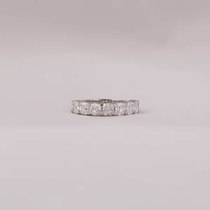 Luxueux 18KT Solide Plaqué Or Alliance De Mariée Style Classique avec 7 Pierre Lab Grown Diamant Cadeau D'anniversaire pour Elle - Product Image 1