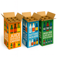 Matériaux de boîte de transport de 6 bouteilles personnalisées Emballage de bouteilles de vin en carton Boîtes de déménagement d'expédition