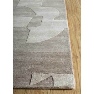 Tapis Jaipur ZA Tnq-3206-White Noise Ivory en laine et viscose tufté à la main 10 mm, motif abstrait rayé, pour couloir, chambre d'adolescent, rectangulaire, pour la maison - Product Image 4