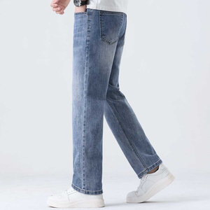 Wholesale New Fashion Custom Design Slim Casual Canvas <b>Jeans</b> for Men Button Fly Low Price High Quality - Product Image 4