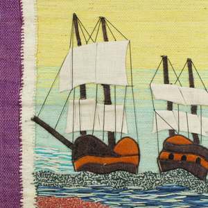 Decoración Minimalista para Colgar en la Pared para Hogares Modernos, Tapiz de Yute Hecho a Mano con Líneas Verticales y Diseño de Cuerda - Product Image 2