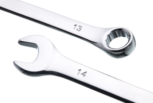 Compre una llave combinada con patrón elíptico con varios tamaños disponibles, llave combinada chapada en cromo y níquel - Product Image 6