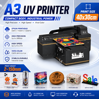 Impresora UV A3 para Carcasas de Teléfono, Impresora UV Plana 4030 A43 para Impresión Personalizada en Acrílico, Vidrio y Madera