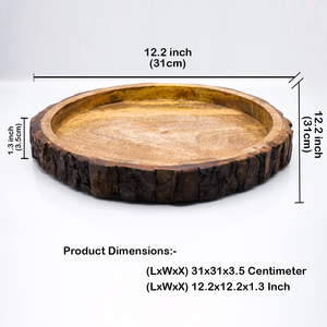 Bandeja DE SERVICIO DE MADERA hecha a mano 31x31x3,5 cm por artesanos expertos con artesanía elegante para casas elegantes de la India - Product Image 4