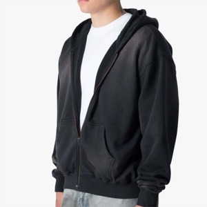 Soft Men's Faded Zip up Hoodie Comfortable High-Quality and Ideal for Casual Wear and Outdoor Activities Hoodies - Product Image 3