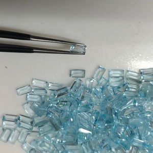 ซูบ็อกภูเขาแดงรุ่น5X2.5มม. บาแกตต์ตัดท้องฟ้าสีฟ้าพลอยบุษราคัมธรรมชาติสำหรับทำเครื่องประดับ - Product Image 1