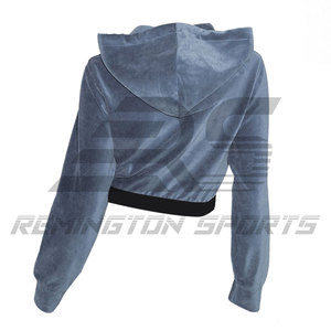 Wholesale High Quality Cropped Hoodie Fashion Outdoors Crop Top Women Hoodie With Custom Printing Hoodie for Women - Product Image 3