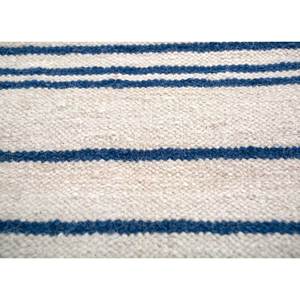 พรมขนสัตว์ทอมือสีน้ำเงิน Indusbar ADWL-19 ลายทางสี่เหลี่ยมผืนผ้า ขนาด 9x12 ฟุต สำหรับห้องนั่งเล่น ห้องโถง ทางเข้าบ้าน ของใหม่ - Product Image 3