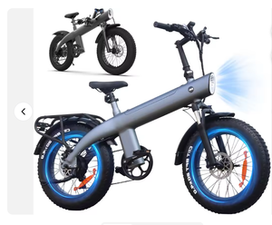 Bicicleta Eléctrica Plegable Q3, Versión Mejorada, Neumáticos Anchos, Todoterreno, para Montaña y Ciudad, Disponible en Almacenes de la UE/EE. UU. - Product Image 1