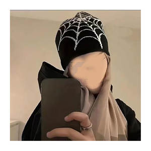 Bonnet d'hiver chaud en laine mélangée à motif à carreaux, personnalisable, style décontracté pour femmes et hommes, style crâne, mode de plein air - Product Image 3