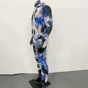 Nouveau survêtement élégant pour hommes gris couleur cravate colorant imprimé hommes survêtement grande taille survêtements d'hiver - Product Image 5