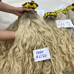 Extensions de cheveux humains en vrac, très haute qualité, magnifiques, très brillantes et lisses, faciles à appliquer, ondulées naturelles. - Product Image 2