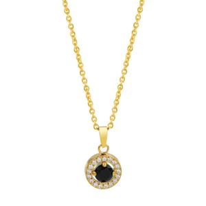 Colorful zircon necklace jewelry fashionable and non-fading <b>Titanium</b> Steel Pendant Necklace - Product Image 3