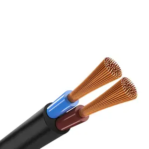 Factory cable wire manufacturer wholesale copper Power electrical wires and cables RVV-2 cores x5.5mm with PVC insulated