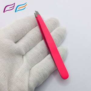 ผู้ผลิตแหนบปลายเฉียงความแม่นยำสูงสำหรับความงาม ขายส่ง รับผลิตแบบ OEM ODM แหนบสแตนเลสสีชมพู  Bahasa Pro - Product Image 5