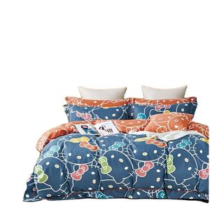 Alta calidad superventas 3D impreso Digital algodón microfibra planta patrón 300tc juego de cama funda de edredón juego de sábanas - Product Image 1