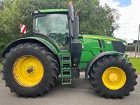 Tracteur à roues John Deere 6250R d'occasion, 70 CV, 4x4, transmission par engrenages, pour moteur, haute productivité agricole, boîte de vitesses, pompe, garantie 3 ans