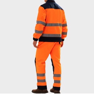 High quality Custom Reflective Safety Hi Vis Work Clothes Industrial Jacket and Pants Working Suit Work wear Uniforms - Product Image 2
