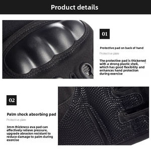 Half-finger Breathable Lightweight Spandex/Polyester Gym <b>Gloves</b> Snap Closure Customizable Color/Logo for <b>Weight</b> Lifting <b>Training</b> - Product Image 4