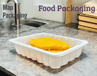 Conteneur alimentaire congelé en plastique PP noir de 5 mm d'épaisseur, personnalisable avec logo, pour emballage de viande et produits frais, origine TR