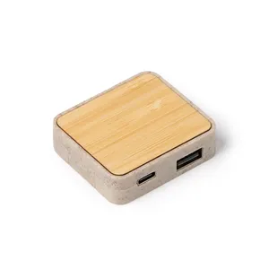 Hub USB Personalizzabile in Fibra di Grano Caco, Gadget Promozionale Personalizzato - Product Image 3