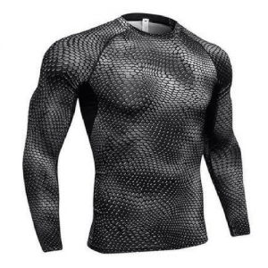 Maillot de compression unisexe à manches courtes MMA, le plus vendu, personnalisable avec logo et couleur, imprimé par sublimation, séchage rapide, protection solaire - Product Image 4