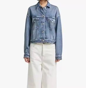 VESTE EN JEAN FEMMES OEM VESTE EN JEAN AUTOMNE POUR FEMMES BOUTON VERS LE HAUT POUR FEMMES - Product Image 4