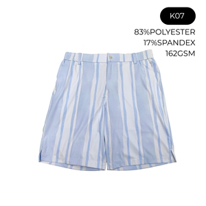 Venta al por mayor OEM personalizado para hombre Golf híbrido vestido pantalones cortos Casual estiramiento plano sublimación impreso Chino pantalones cortos a rayas DDP envío - Product Image 2