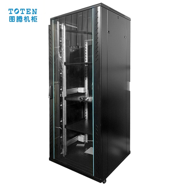 TOTEN Data Cabinet G28042 Telecom Cabinet Server Rack 18U 22U 42U Network Enclosure Standing Soundproof Server 800*1000*2055mm
